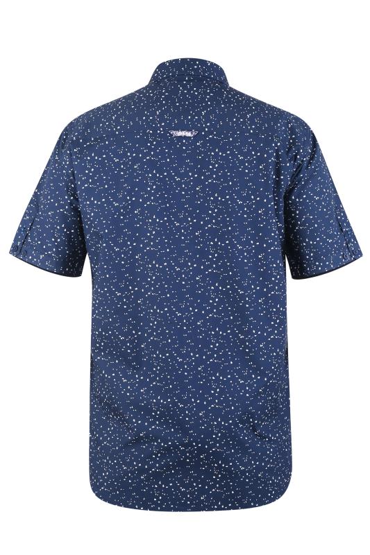 D555 Big & Tall Navy Blue Speckled Shirt 2