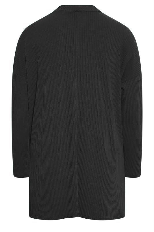YOURS Plus Size Black Ribbed Turtle Neck Top | Yours Clothing 8