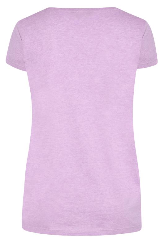 Curve Lilac Purple Short Sleeve T-Shirt 6
