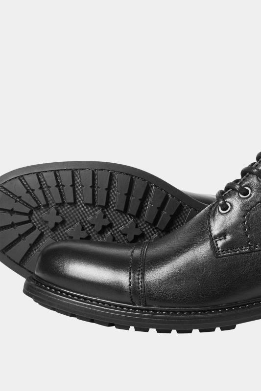 JACK & JONES Big & Tall Black Leather Boots | BadRhino 4