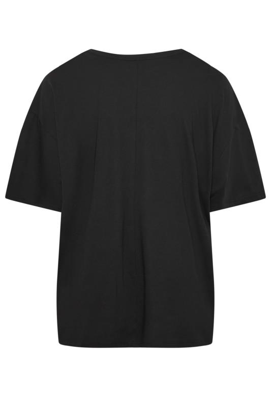 YOURS Plus Size Black Heart Cut Out T-Shirt | Yours Clothing 7