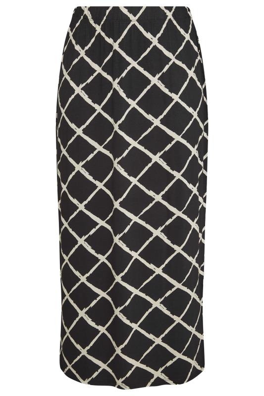 Plus Size Black Diamond Check Maxi Skirt | Yours Clothing 5