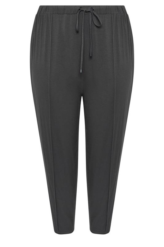YOURS Plus Size Grey Wide Leg Seam Joggers | Yours Clothing 5