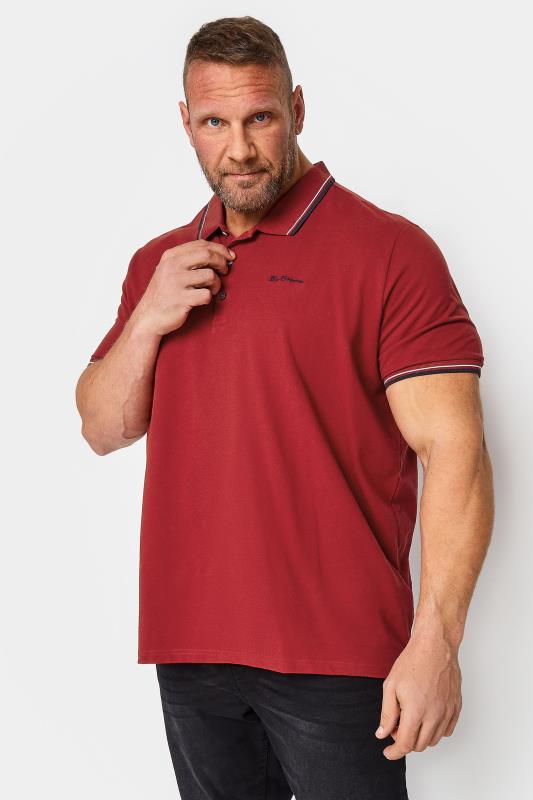 Men's  BEN SHERMAN Big & Tall Red Tipped Polo Shirt