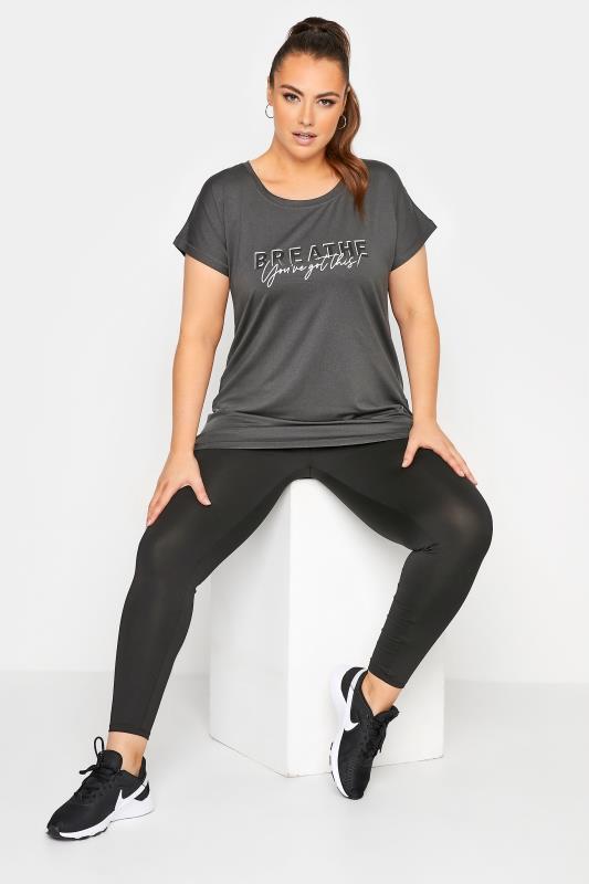 ACTIVE Plus Size Grey Slogan T-Shirt | Yours Clothing 3