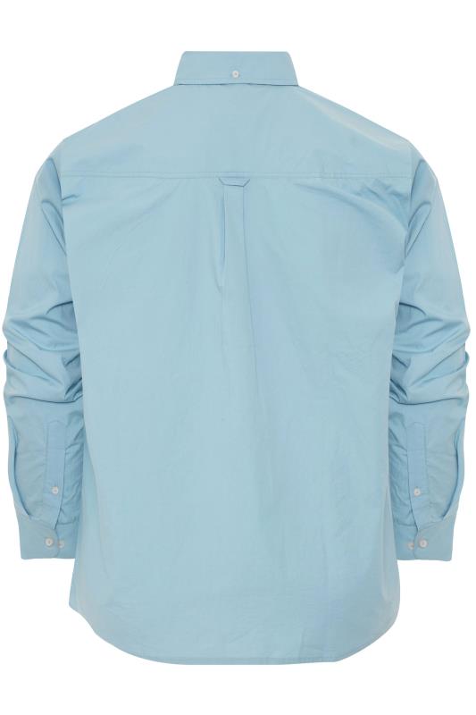 BadRhino Big & Tall Blue Cotton Poplin Long Sleeve Shirt 3
