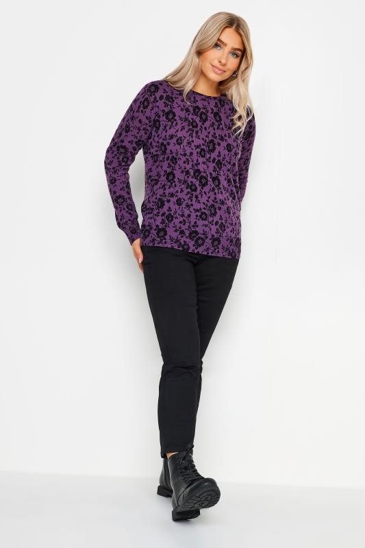 M&Co Purple Floral Print Jumper | M&Co 2