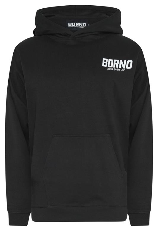 BDRNO Premium Big & Tall Black Logo Hoodie | BadRhino 5