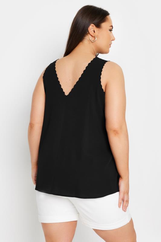 YOURS Plus Size Black Trim Cami Top | Yours Clothing 3