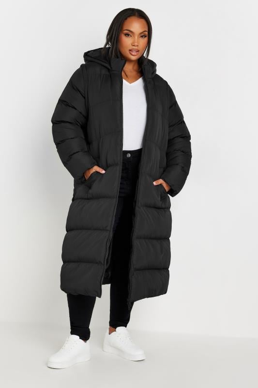 Plus Size  YOURS Curve Black Padded 2-in-1 Puffer Coat & Gilet