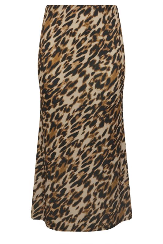 LIMITED COLLECTION Plus Size Natural Brown Leopard Print Maxi Skirt | Yours Clothing  6