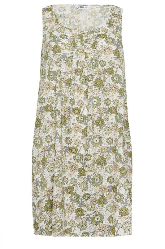 YOURS Curve Plus Size Green Floral Print Pocket Dress | Yours Clothing  6