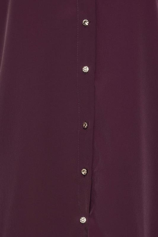 M&Co Dark Purple Tie Back Tunic Shirt | M&Co 5