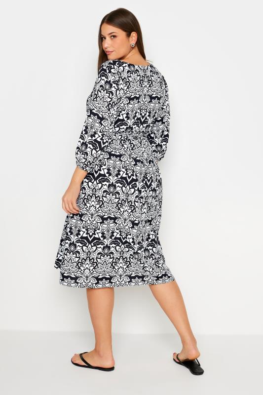 YOURS Plus Size Black Paisley Print V-Neck Midaxi Dress | Yours Clothing 3