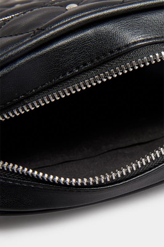 Black Quilted Stud Shoulder Bag | Yours Clothing 5