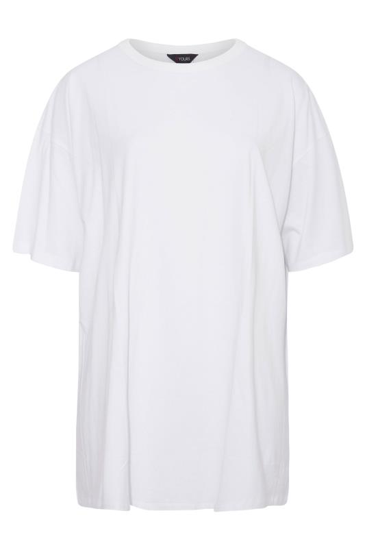 Plus Size White Oversized T-Shirt | Yours Clothing  5