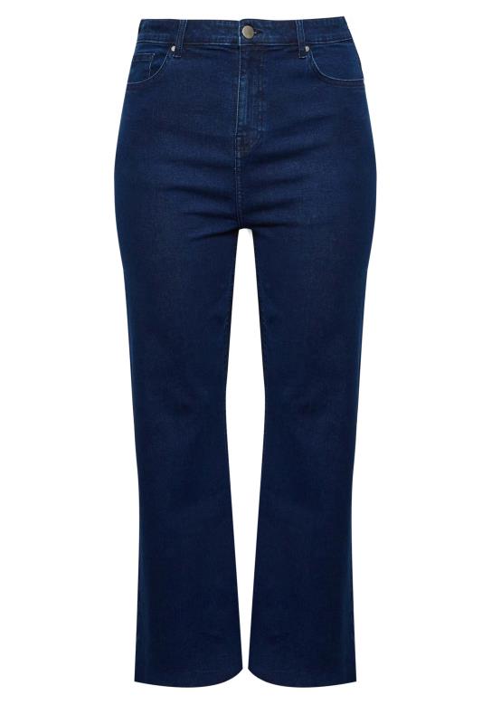 YOURS Plus Size Indigo Blue Stretch Wide Leg Jeans | Yours Clothing  5