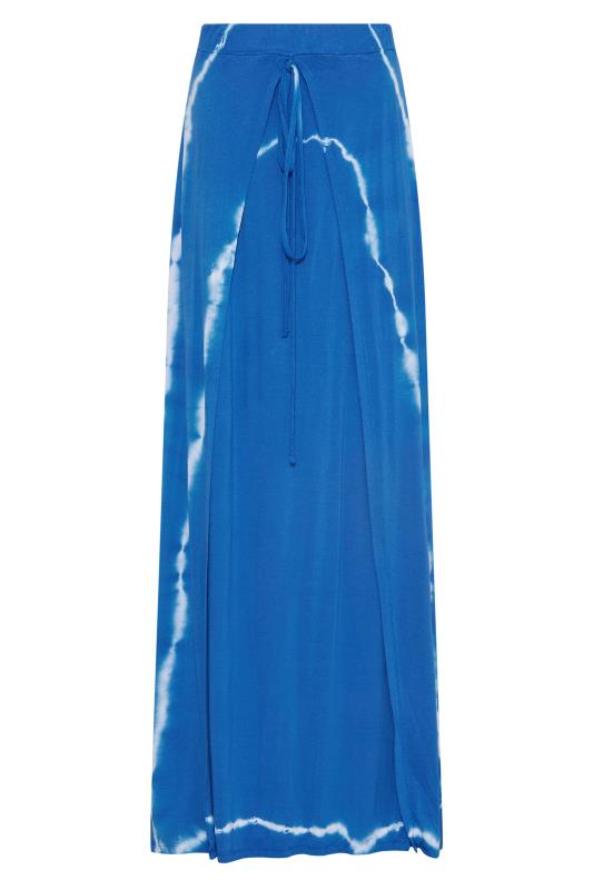 LTS Tall Blue Tie Dye Maxi Skirt 4