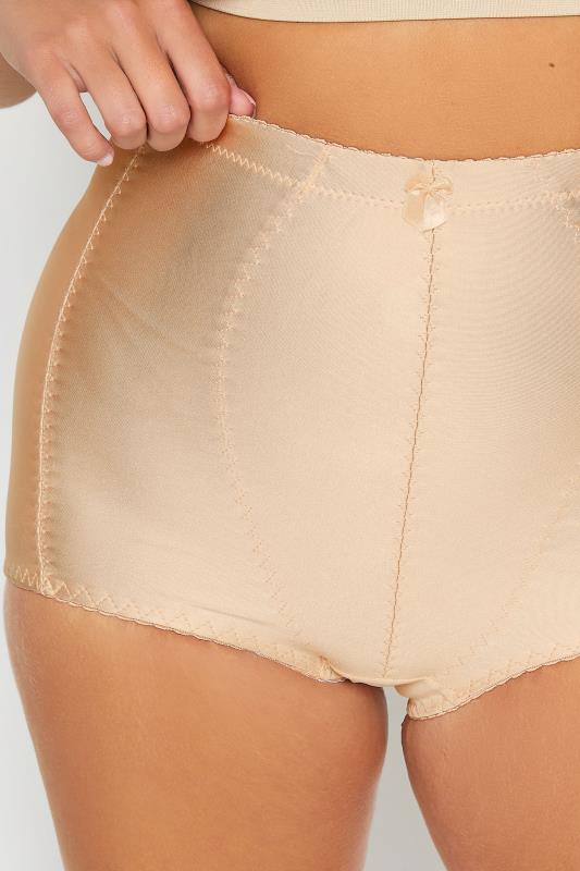 Plus Size Nude Medium Control Shaping Full Briefs | Yours Clothing 3