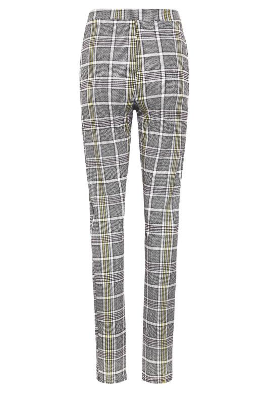 LTS Tall Grey Check Print Trousers 5