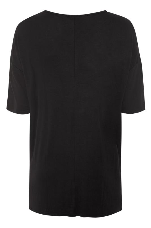 Plus Size Black Oversized T-Shirt | Yours Clothing 5