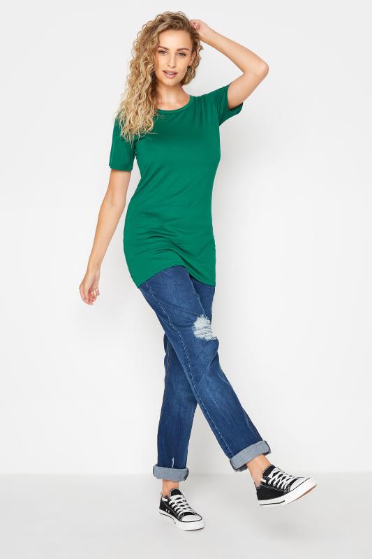 LTS Tall Emerald Green Scoop Neck T-Shirt 2