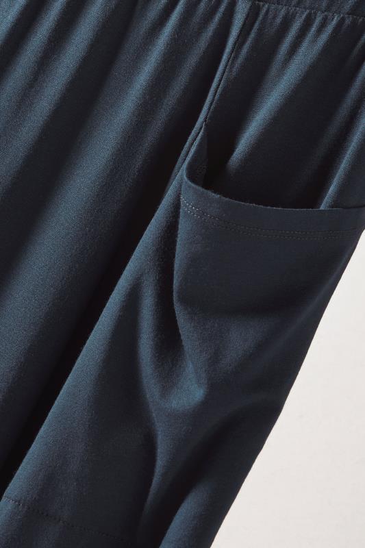 EVANS Plus Size Navy Blue Maxi Skirt | Evans  8