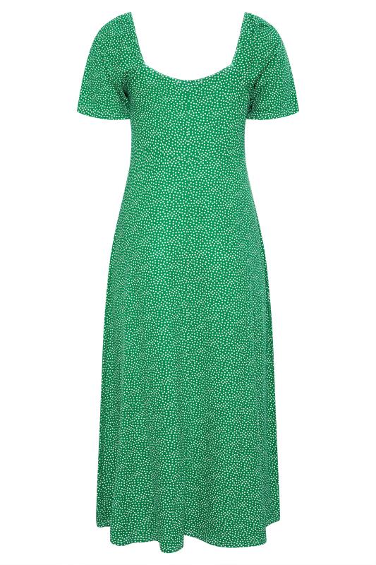 LIMITED COLLECTION Curve Green Spot Print Maxi Dress 7