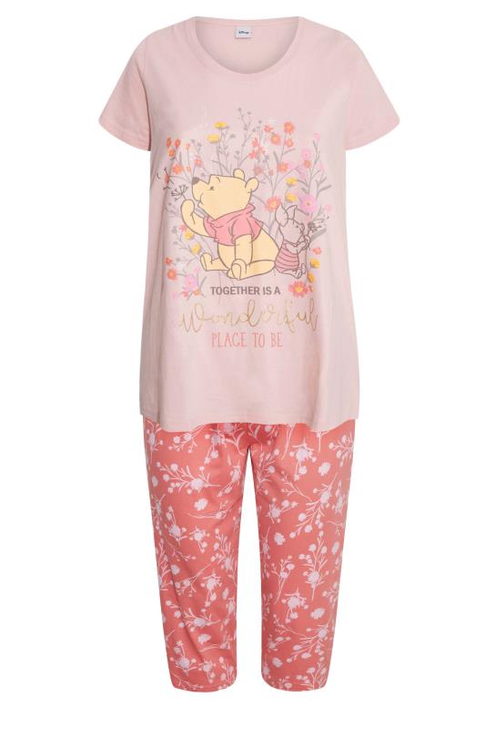 DISNEY Plus Size Pink Winnie The Pooh & Piglet Print Pyjama Set | Yours Clothing  6