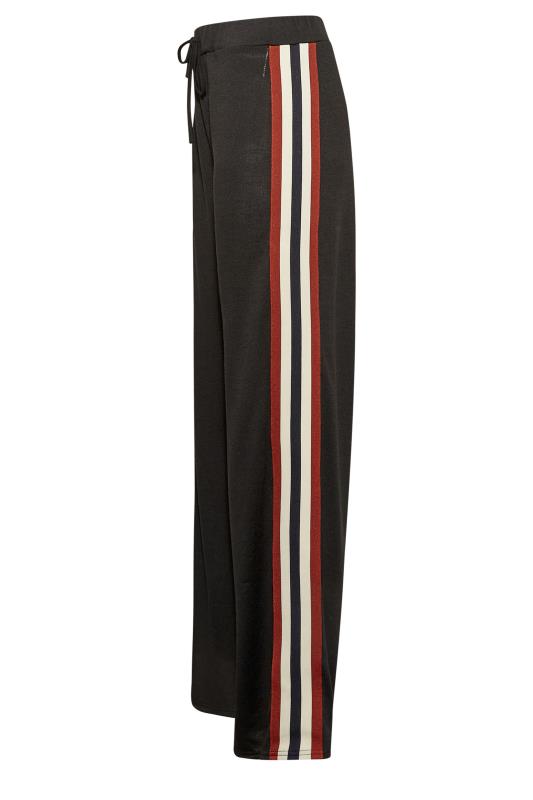 LTS Tall Women's Black Side Stripe Knitted Wide Leg Trousers | Long Tall Sally 6