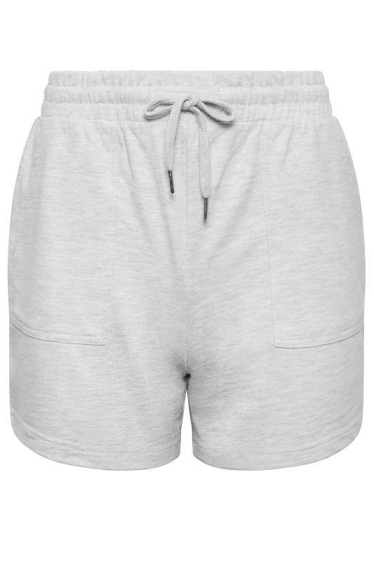 YOURS PETITE Plus Size Grey Marl Jersey Shorts | Yours Clothing 1