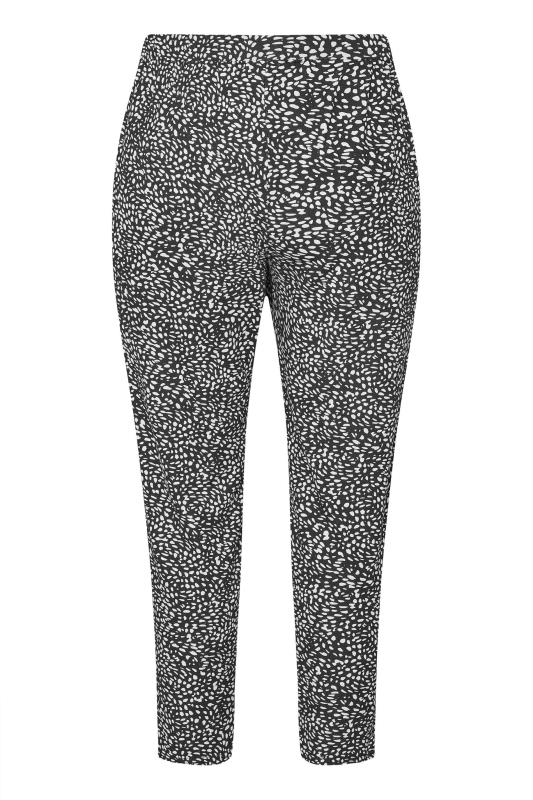 Petite Black Spot Print Harem Trousers | PixieGirl  6