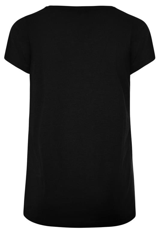 Plus Size Black Basic T-Shirt | Yours Clothing 6