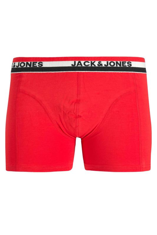 JACK & JONES Big & Tall 3 PACK Red & Black Logo Boxers | BadRhino 2