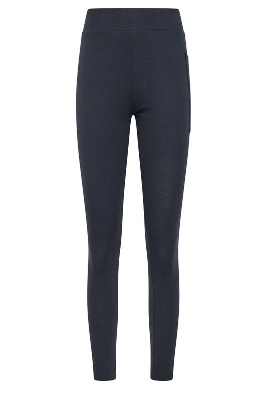 LTS Tall Women's Navy Blue Ribbed Pocket Leggings | Long Tall Sally 1