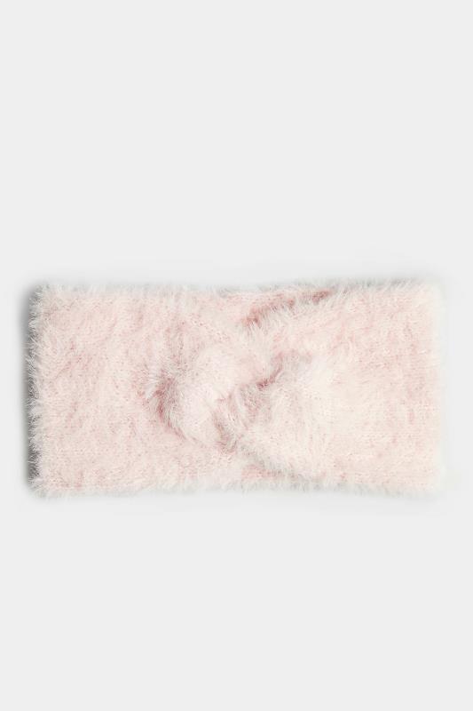 Pink Faux Fur Twist Headband | Yours Clothing 2