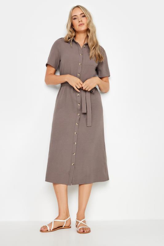 LTS Tall Women's Brown Button Through Midi Dress | Long Tall Sally 2