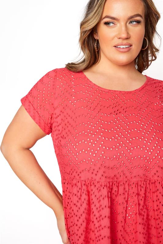 Curve Bright Pink Smock Tiered Tunic Top_D.jpg
