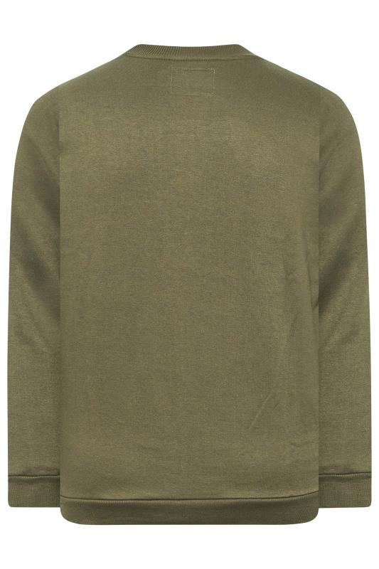 BadRhino Big & Tall Khaki Green Essential Sweatshirt 4