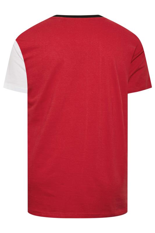 BadRhino Big & Tall Red & Black Cut & Sew T-Shirt | BadRhino 4