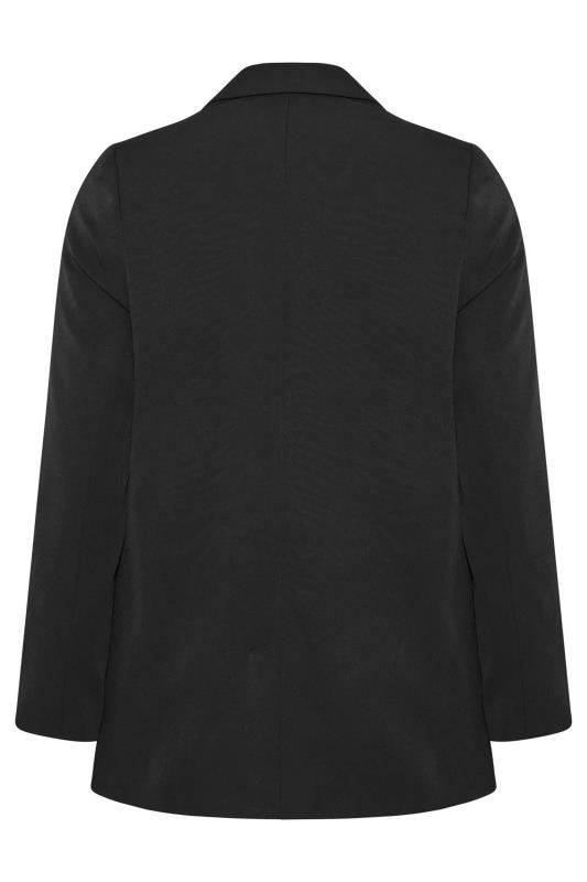 Plus Size Black Lined Blazer | Yours Clothing 7