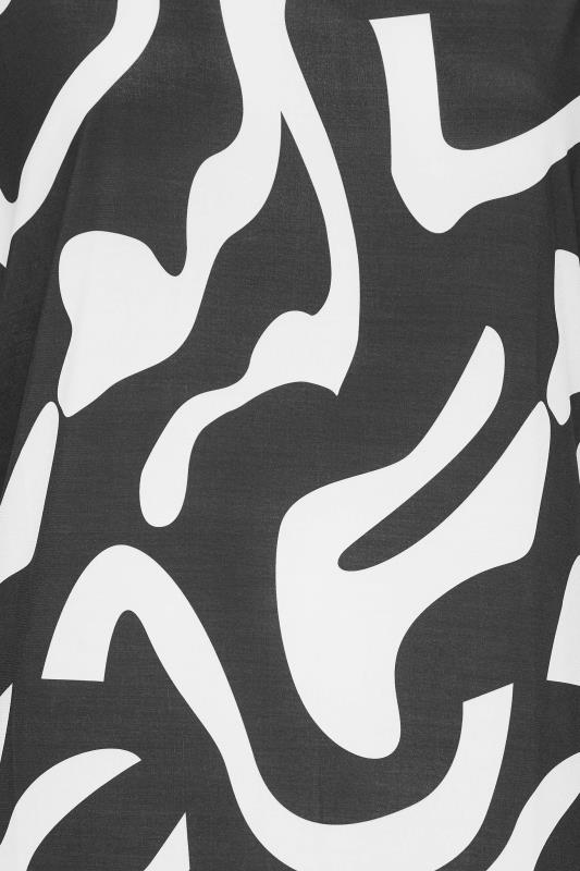 YOURS Plus Size Black & White Abstract Print Tunic Top | Yours Clothing 5