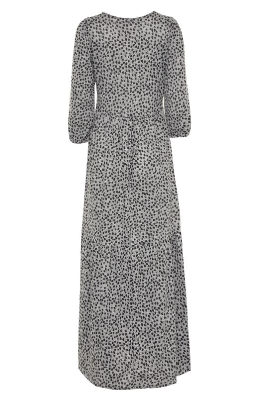 LTS Tall Grey Animal Print Midaxi Dress 6