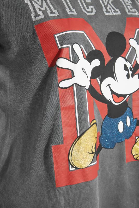 DISNEY Charcoal Grey Mickey Mouse Glitter Graphic T-Shirt_S.jpg
