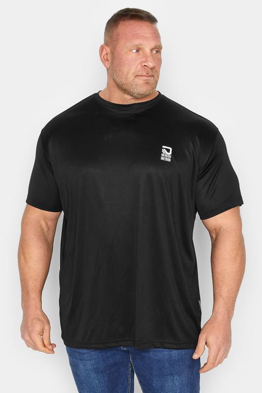 Men's  D555 Big & Tall Black Dry Wear T-Shirt