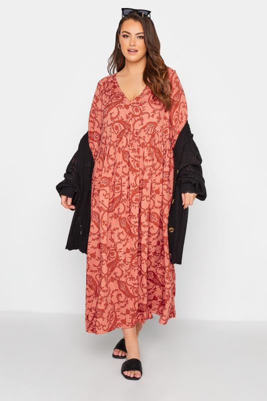 LIMITED COLLECTION Curve Pink Paisley Boho Maxi Dress_B.jpg
