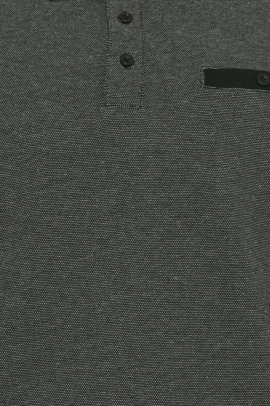 KAM Black Dobby Pique Polo Shirt | BadRhino 2