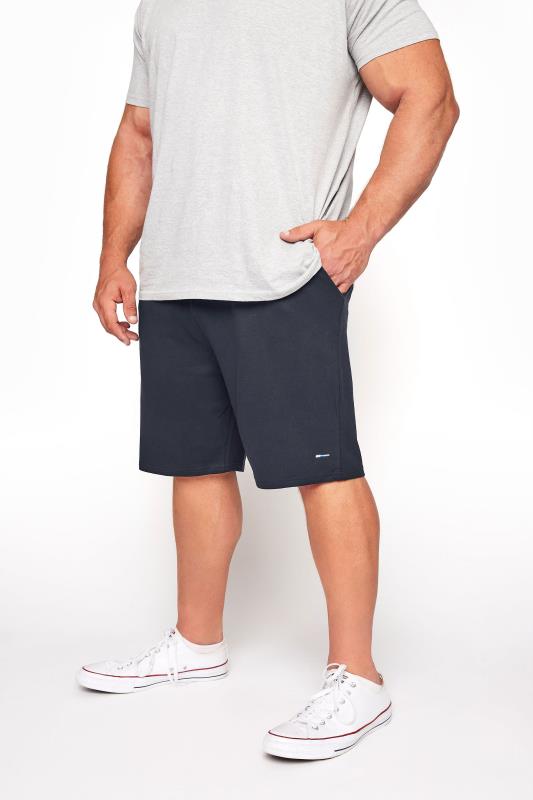 Jogger Shorts dla puszystych BadRhino Big & Tall Navy Blue Essential Jogger Shorts