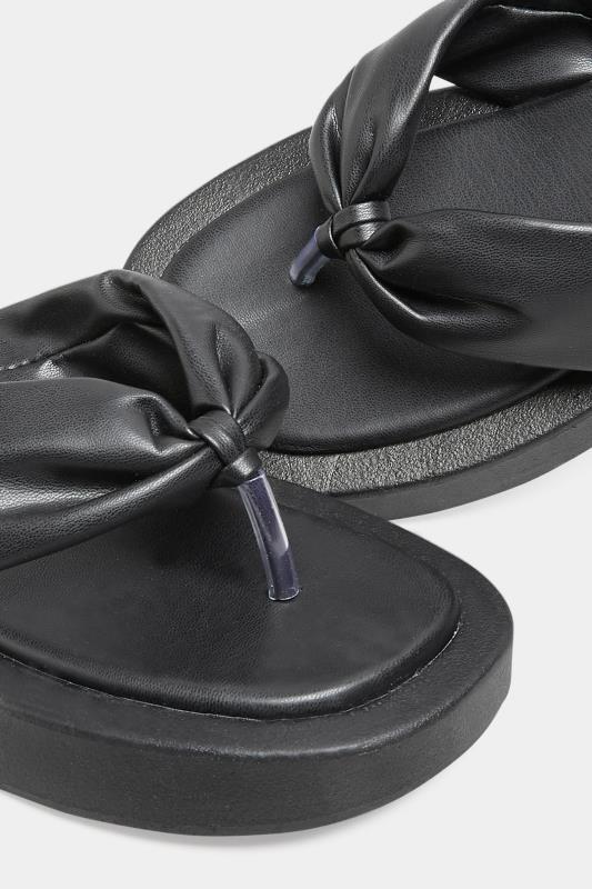 LIMITED COLLECTION Black Flatform Sandals In Wide E Fit 5