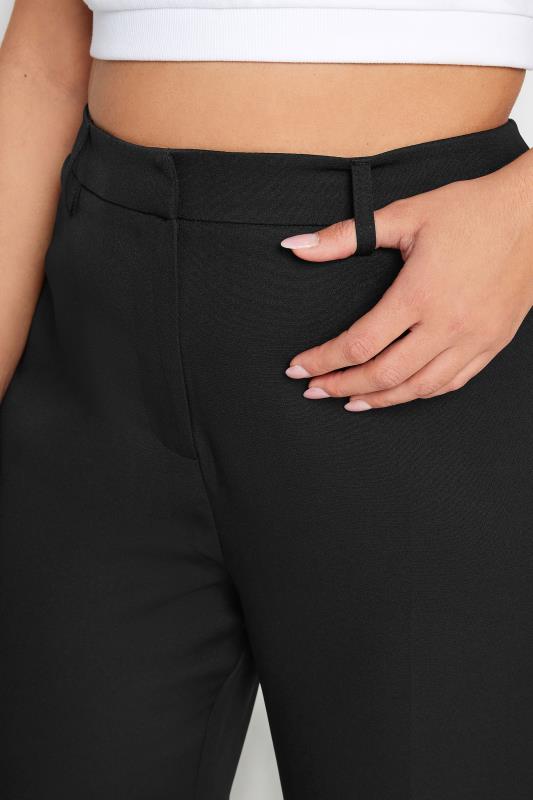 Plus Size Black Split Hem Flared Trousers | Yours Clothing 5